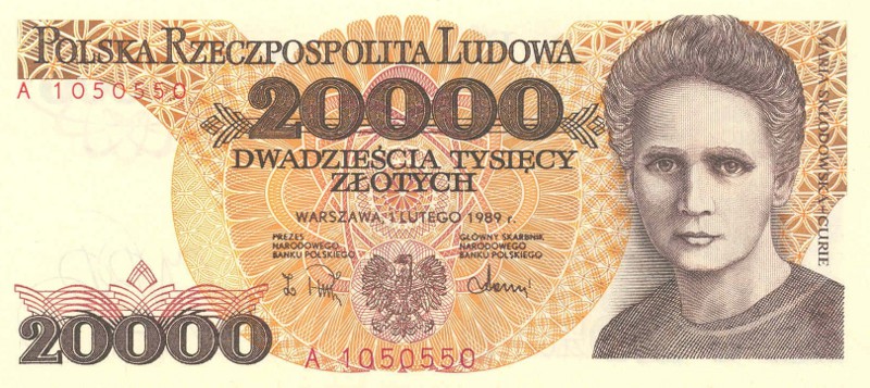 Wizerunek Marii Skłodowskiej Curie na banknotach NBP GALERIA Infor pl