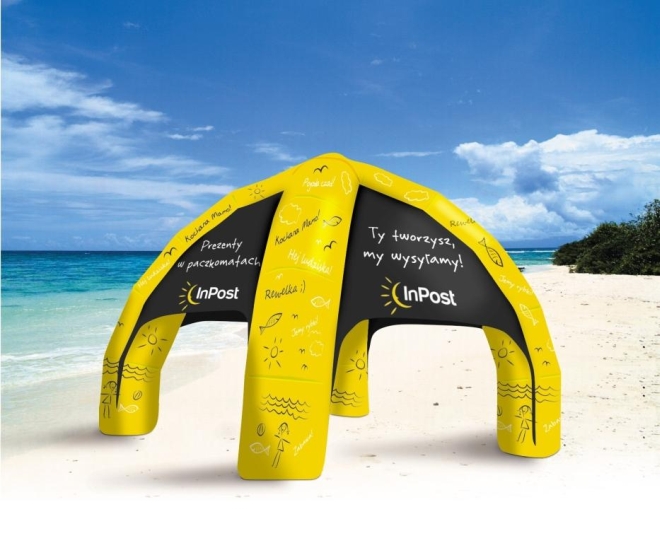 Namiot InPost dla Projektu Plaża.