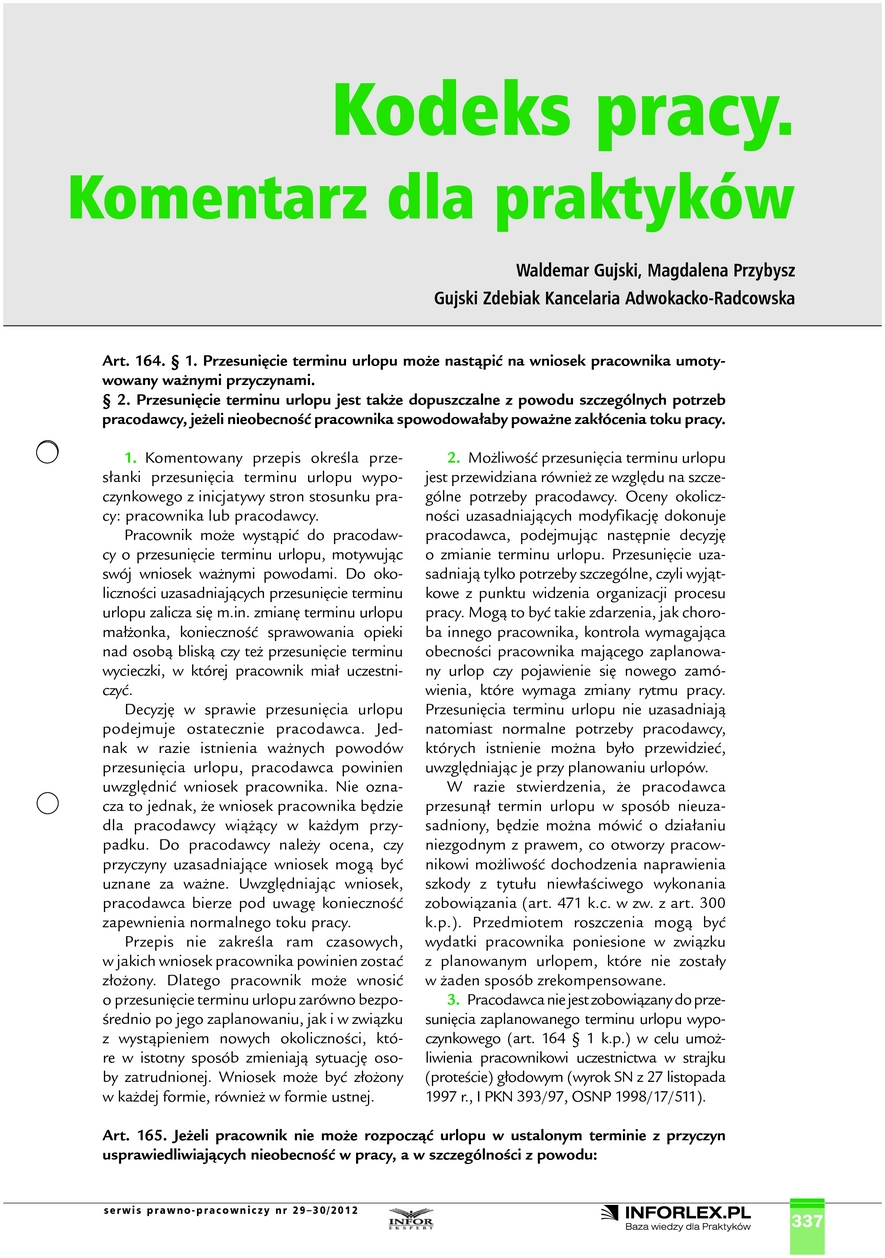 Serwis Prawno-Pracowniczy / Niezbędnik Kadrowo-Płacowy
